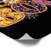 Funny Boo Witch Sipders Pumpkins Happy Halloween G Poster (Hoek)