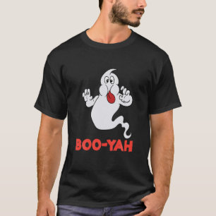 Funny Boo-Yah Ghost Costume for Halloween Party Lo T-shirt