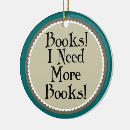 Funny Book Addicate Reading Kerstannament Gift Keramisch Ornament (Links)