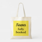 Funny book bag,  geel, machinaal wasbaar tote bag (Achterkant)