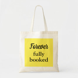 Funny book bag,  geel, machinaal wasbaar tote bag