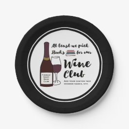 Funny Book Club | Drink Wine Club Girls Night Out Papieren Bordje