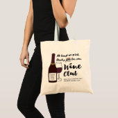 Funny Book Club | Echte wijnclub Aangepaste boekta Tote Bag (Voorkant (product))