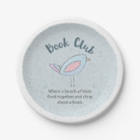 Funny Book Club Group Meeting Modern Bird