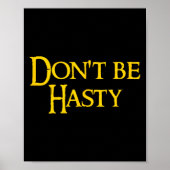 Funny Book - Don't Be Hasty  Poster (Voorkant)