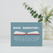 Funny Book Hangover Definition Book Lover Briefkaa Briefkaart (Staand voorkant)