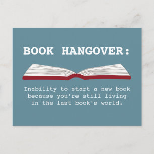 Funny Book Hangover Definition Book Lover Briefkaa Briefkaart