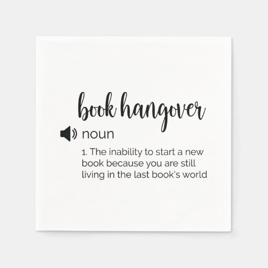 Funny Book hangover Definition Servet (Voorkant)