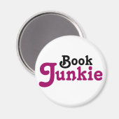 Funny Book Junkie Reading Gift Magneet (Voorkant / Achterkant)