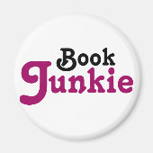 Funny Book Junkie Reading Gift Magneet (Voorkant)