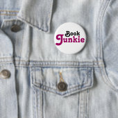 Funny Book Junkie Reading Gift Ronde Button 5,7 Cm (In situ)
