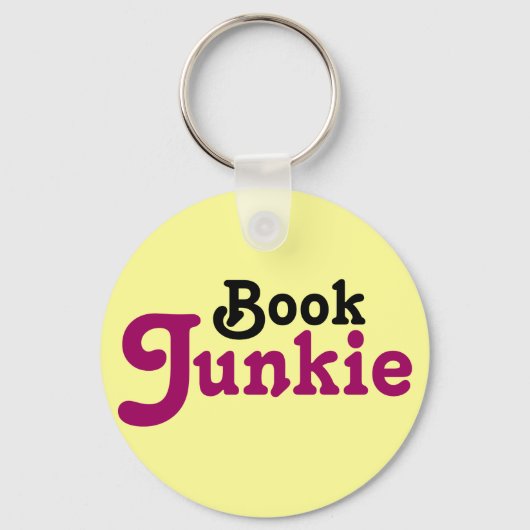 Funny Book Junkie Reading Gift Sleutelhanger (Voorkant)