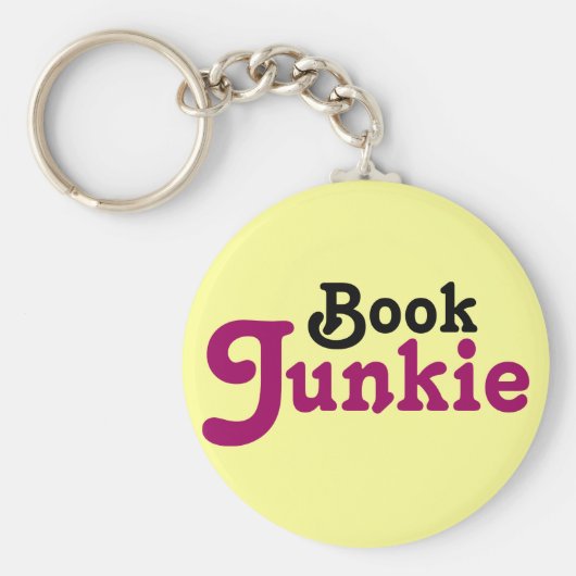 Funny Book Junkie Reading Gift Sleutelhanger (Voorkant)
