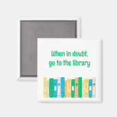 Funny book-liefhebber bibliothecaris magneet (Voorkant / Achterkant)