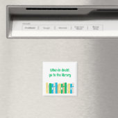 Funny book-liefhebber bibliothecaris magneet (Insitu (Vaatwasser))