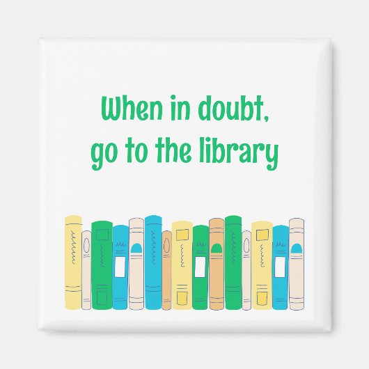 Funny book-liefhebber bibliothecaris magneet (Voorkant)