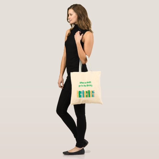 Funny book lover-bibliotheek tote bag (Voorkant (model))