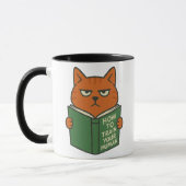 Funny Book Lover Cat Mug Cat Mom Cat Dad Mok (Links)