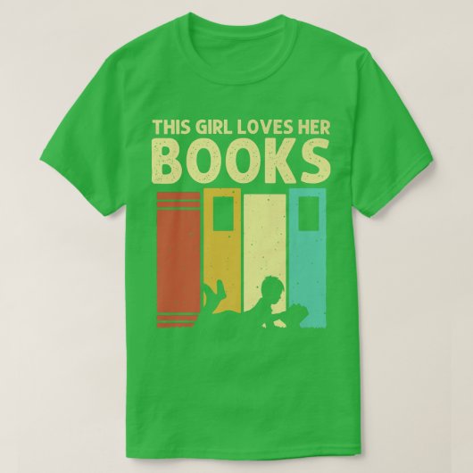 Funny Book Lover Design Kinder Girls Reading Reade T-shirt (Design voorkant)