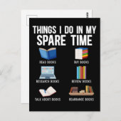 Funny Book Lover Humor Bookworm Reader Briefkaart (Voorkant / Achterkant)