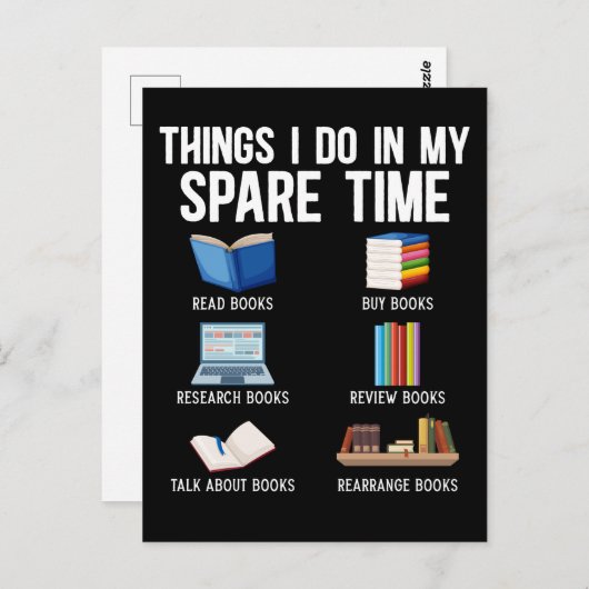 Funny Book Lover Humor Bookworm Reader Briefkaart (Voorkant / Achterkant)