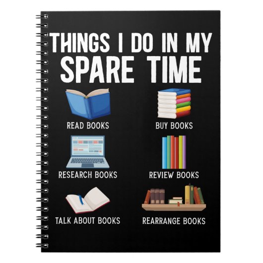 Funny Book Lover Humor Bookworm Reader Notitieboek (Voorkant)