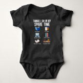 Funny Book Lover Humor Bookworm Reader Romper (Voorkant)