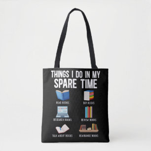 Funny Book Lover Humor Bookworm Reader Tote Bag