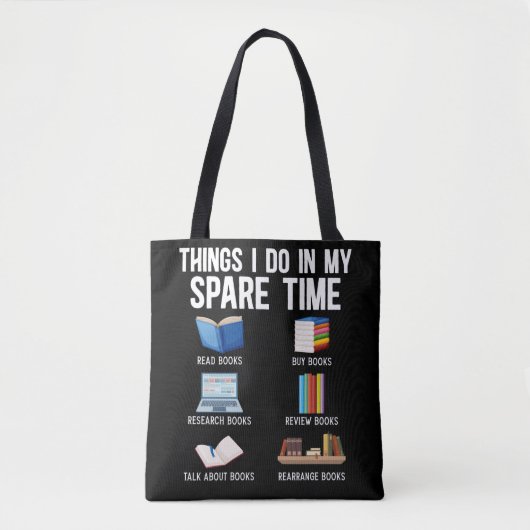 Funny Book Lover Humor Bookworm Reader Tote Bag (Voorkant)