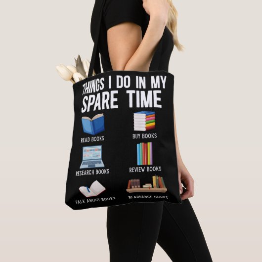 Funny Book Lover Humor Bookworm Reader Tote Bag (Dichtbij)