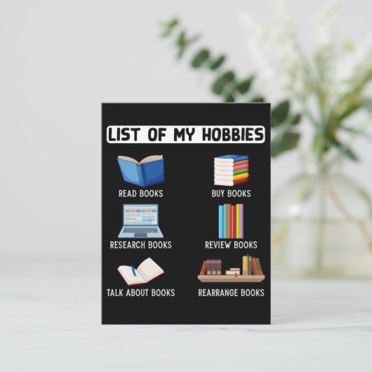 Funny Book Lover Humor Bookworm Reading Briefkaart (Staand voorkant)