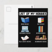 Funny Book Lover Humor Bookworm Reading Briefkaart (Voorkant / Achterkant)