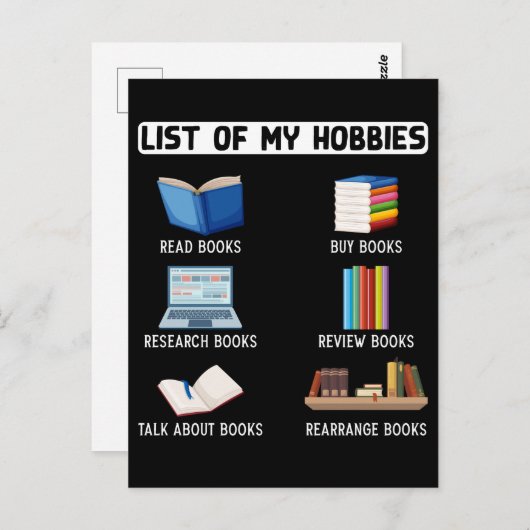 Funny Book Lover Humor Bookworm Reading Briefkaart (Voorkant / Achterkant)