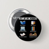 Funny Book Lover Humor Bookworm Reading Ronde Button 5,7 Cm (Voorkant /achterkant)