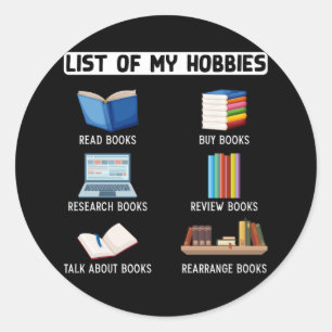 Funny Book Lover Humor Bookworm Reading Ronde Sticker