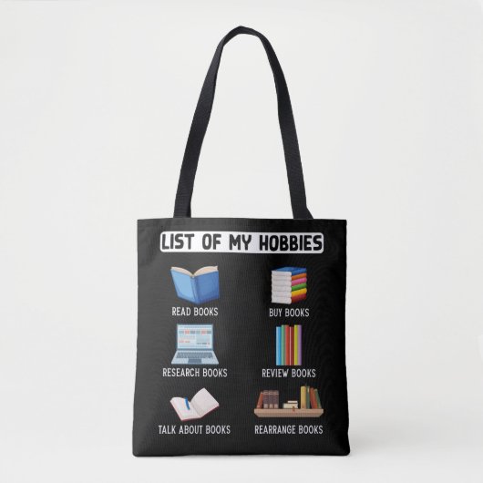 Funny Book Lover Humor Bookworm Reading Tote Bag (Voorkant)