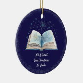 Funny Book Lover Keramisch Ornament (Rechts)