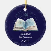 Funny Book Lover Keramisch Ornament (Voorkant)