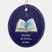 Funny Book Lover Keramisch Ornament (Links)