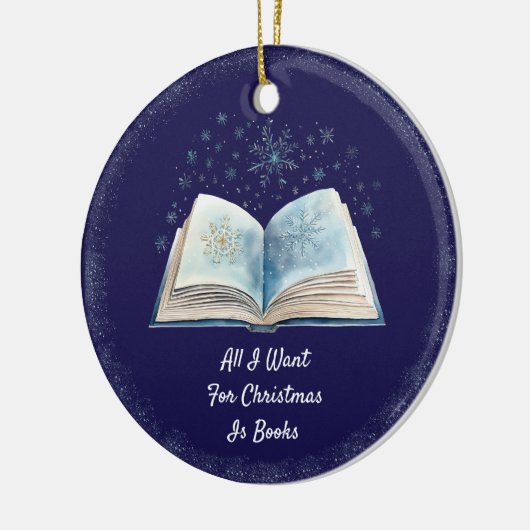 Funny Book Lover Keramisch Ornament (Links)
