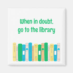 Funny book lover librarian magneet