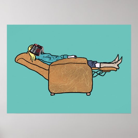 Funny Book Lover Poster (Voorkant)