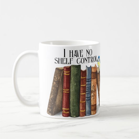 Funny Book Lover Quote heb ik geen Shelf Control Koffiemok (Links)