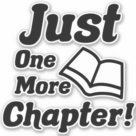 Funny Book Lover Sticker (Voorkant)