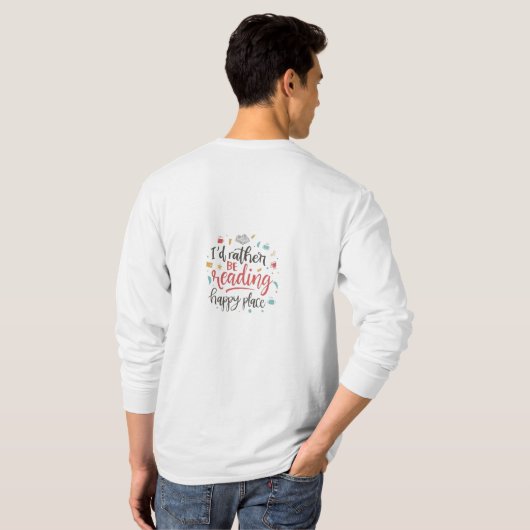 Funny Book Lover T-Shirt with Modern Script Quote (Achterkant volledig)