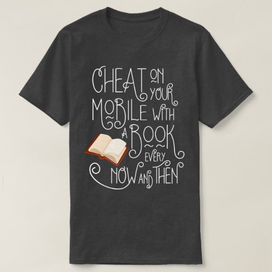 Funny Book Lovers en Bookworm T-shirt (Design voorkant)