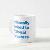 Funny Book Lovers Quote in Blue Modern Typografie Koffiemok (Voorkant links)