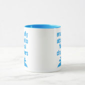 Funny Book Lovers Quote in Blue Modern Typografie Mok (Midden)