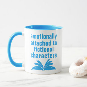 Funny Book Lovers Quote in Blue Modern Typografie Mok