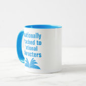 Funny Book Lovers Quote in Blue Modern Typografie Mok (Voorkant links)